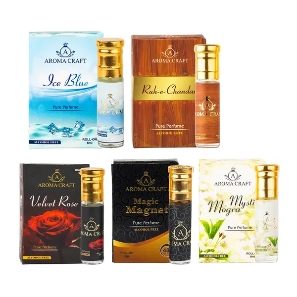 Attar_Long_Lasting_Roll_On_Perfume_Oil_Set_Pack_Of_5_-_Ice_Blue,Ruh-E-Chandan,_Velvet_Rose,_Magic_Magnet,_Mystic_Mogra