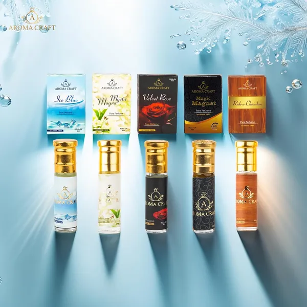 Attar_Long_Lasting_Roll_On_Perfume_Oil_Set_Pack_Of_5_-_Ice_Blue,Ruh-E-Chandan,_Velvet_Rose,_Magic_Magnet,_Mystic_Mogra