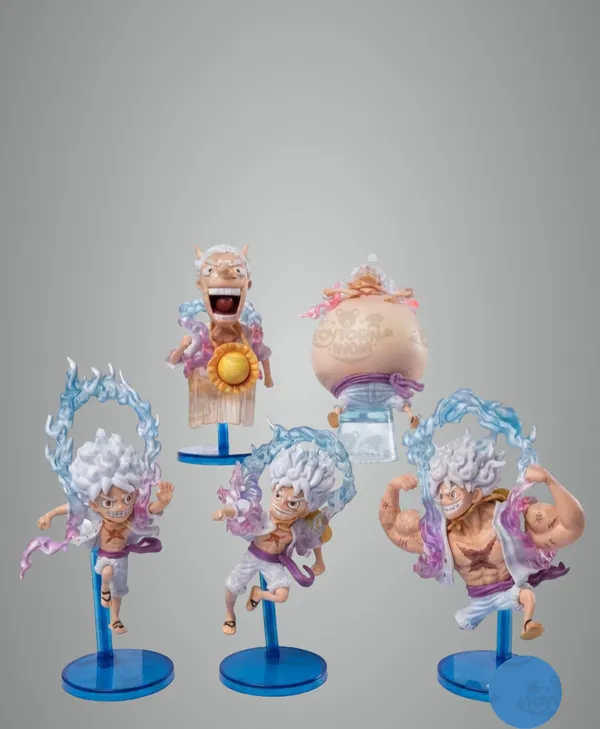 White_Pvc_Plastic_Gear_5_Luffy_Set_Of_5Pcs_-_12_Cm