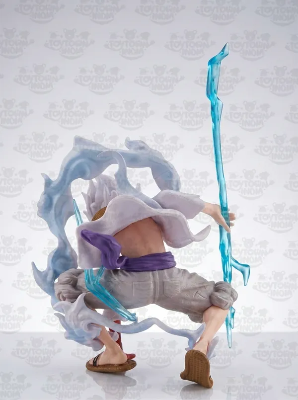 White_Pvc_Plastic_Luffy_Gear_5_Crouching_Pose_-_18_Cm