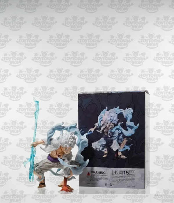 White_Pvc_Plastic_Luffy_Gear_5_Crouching_Pose_-_18_Cm