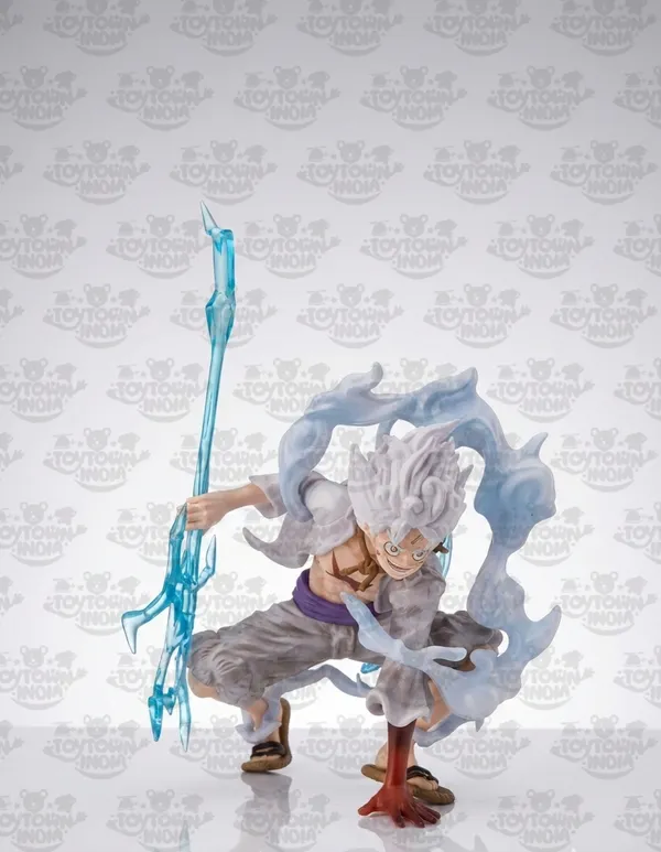 White_Pvc_Plastic_Luffy_Gear_5_Crouching_Pose_-_18_Cm