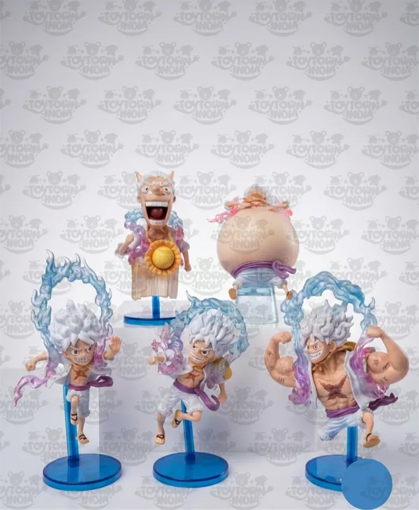 White_Pvc_Plastic_Gear_5_Luffy_Set_Of_5Pcs_-_12_Cm