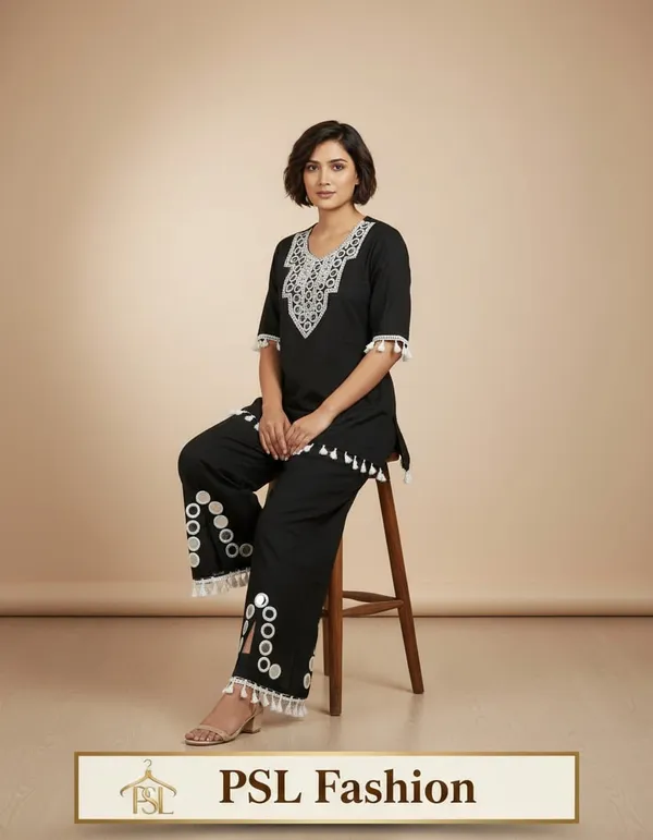 Black_Premium_Crepe_Fabric_Kurta_With_Palazzo_Set_For_Women