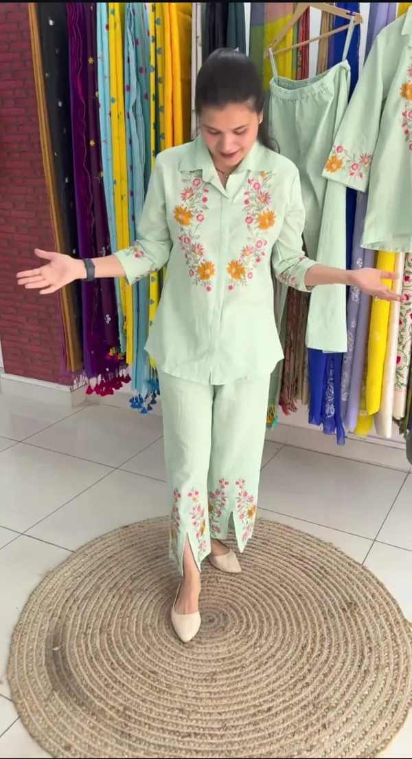 Mint_Green_Premium_Chanderi_Silk_Kurta_With_Pant_Set_For_Women