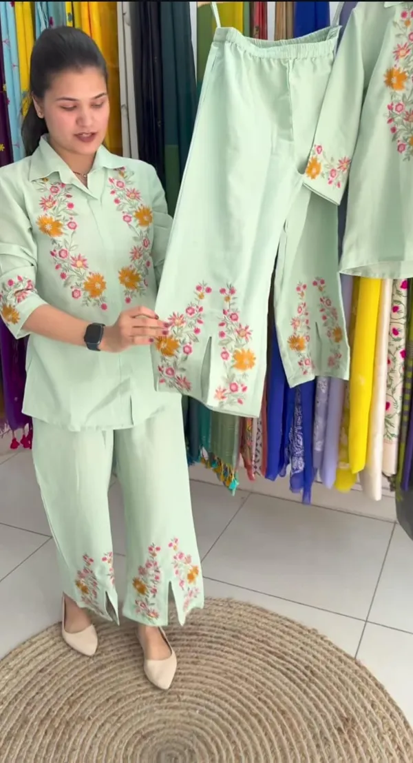 Mint_Green_Premium_Chanderi_Silk_Kurta_With_Pant_Set_For_Women