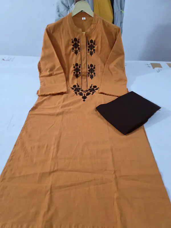 Mustard_Premium_Chanderi_Silk_Kurta_Set_For_Women