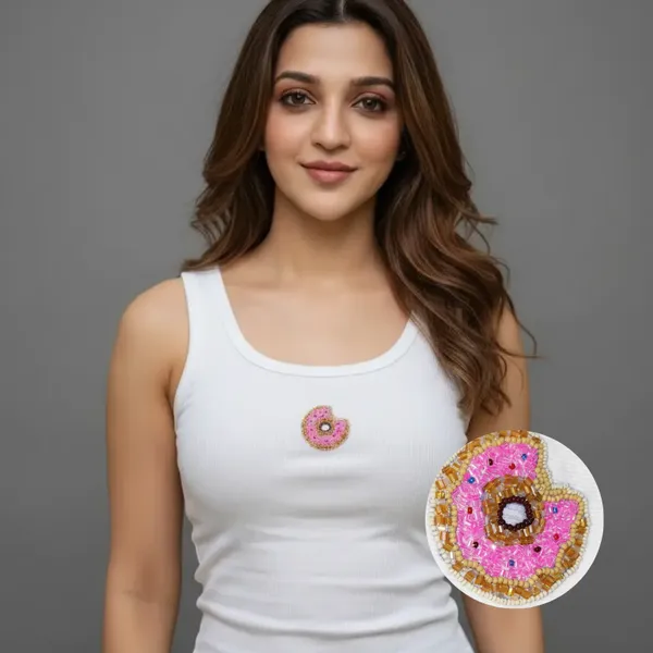 White_Cotton_Donut_Beaded_Tank_Top_For_Women