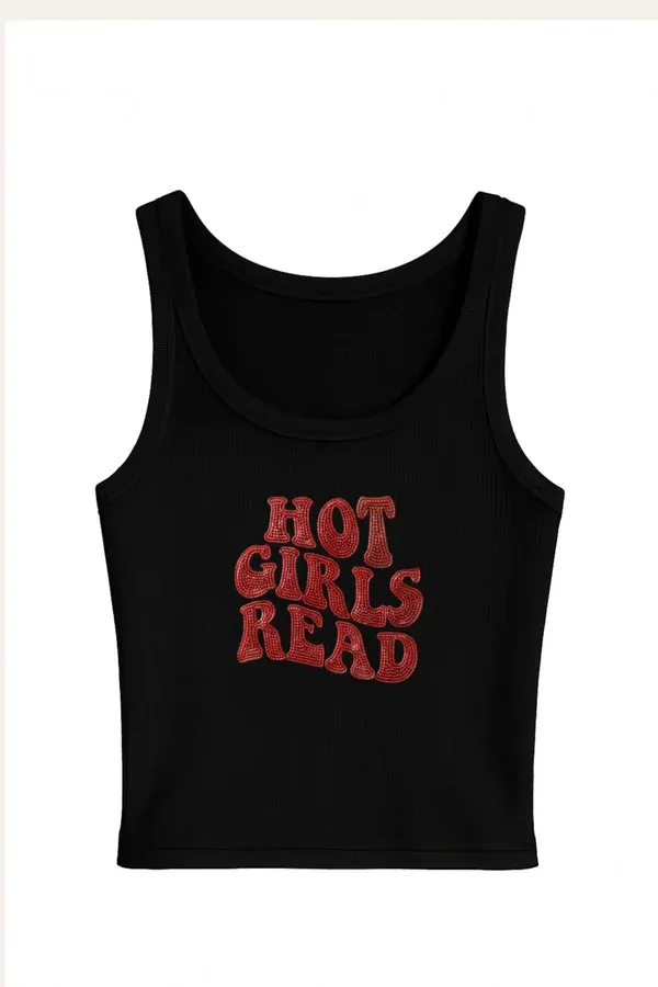 Black_Cotton_Hot_Girld_Read_Beaded_Rib_Tank_Top_For_Women