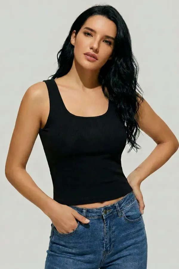 Black_Cotton_The_Ribbed_Scoop_Neck_Tank_Top_For_Women