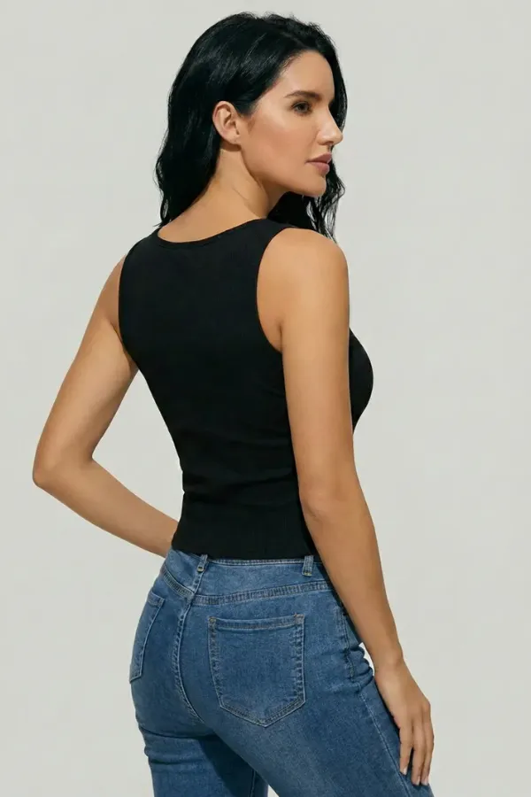 Black_Cotton_The_Ribbed_Scoop_Neck_Tank_Top_For_Women
