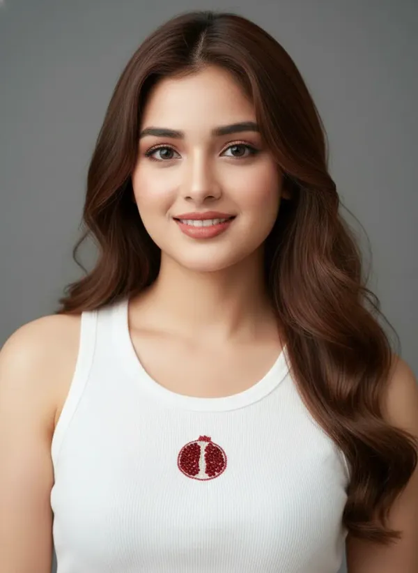 White_Cotton_Pomegranate_Beaded_Ribbed_Tank_Top_For_Women