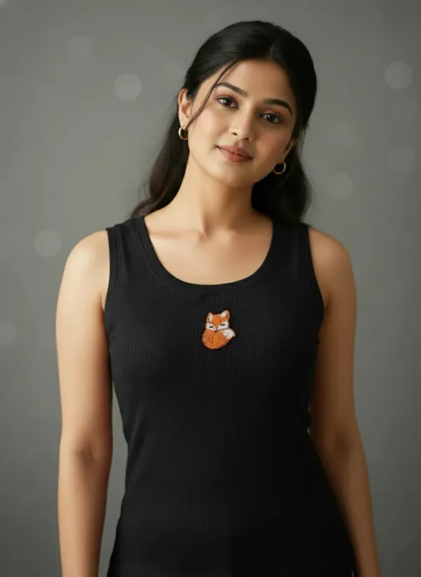 Black_Ribbed_Cotton_Tank_Top_With_Embroidered_Fox_Motif_For_Women