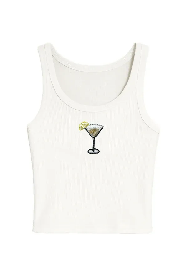 White_Cotton_Martini_Beaded_Rib_Tank_Top_For_Women