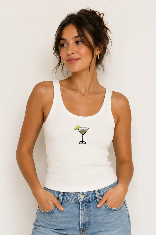 White_Cotton_Martini_Beaded_Rib_Tank_Top_For_Women