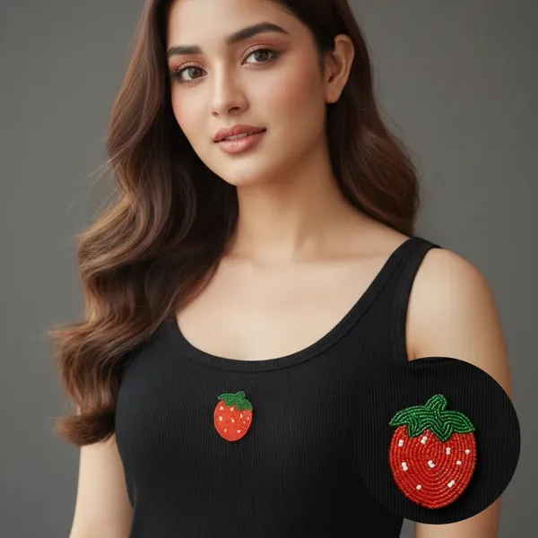 Black_Cotton_Beaded_Strawberry_Sleeveless_Ribbed_Summer_Tank_Top_For_Women