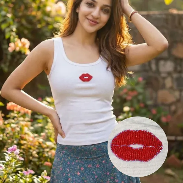 Red_Kiss_Beaded_Motif_Cotton_Tank_Top_For_Women