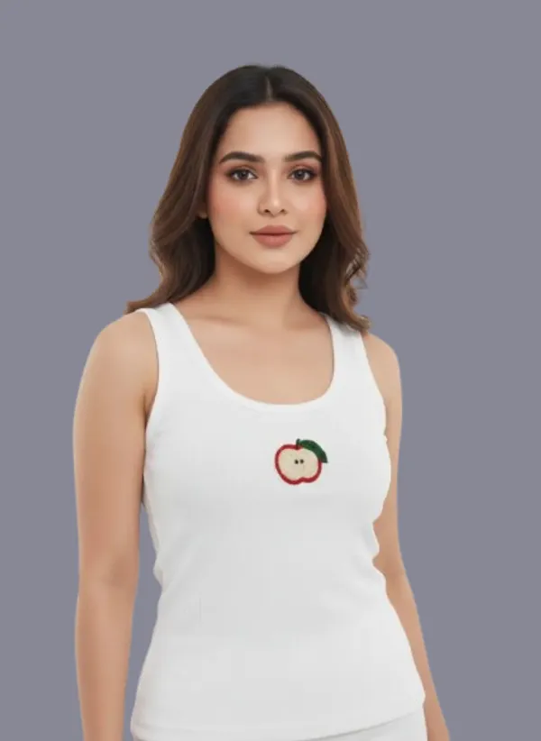 White_Cotton_Apple_Beaded_Tank_Top_For_Women