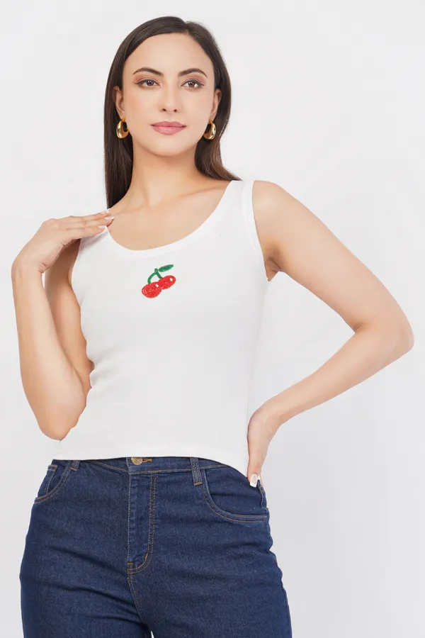 Bead_&_Bloom_White_Cotton_Cherry_Beaded_Ribbed_Tank_Top_For_Women