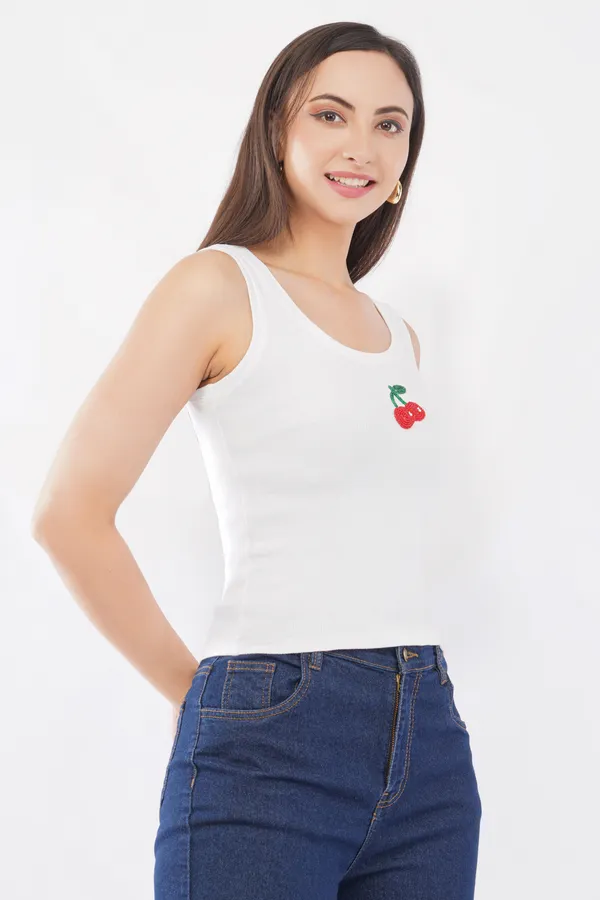 Bead_&_Bloom_White_Cotton_Cherry_Beaded_Ribbed_Tank_Top_For_Women