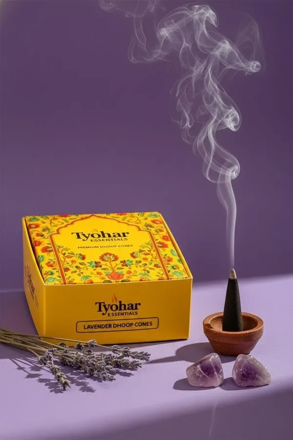 Pack_Of_2_Tyohar_Essential_Natural_Dhoop_Cone_Combo_Lavender_&_Nirvana_|_80_Natural,_Charcoal-Free_Dhoop_Cones_|_Long_Lasting_|_For_Pooja,_Meditation_&_Aromatherapy_|_Free_Ceramic_Plate