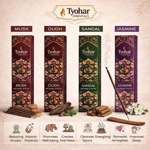 PACK_OF_4_Pure_Agarbatti_4_Natural_Fragrances_Silver_Musk,_Oudh,_Sandalwood,_Jasmine_Incense_Sticks_Combo_Pack_|_For_Pooja,_Meditation_&_Daily_Use_|_Long_Lasting_Freshness