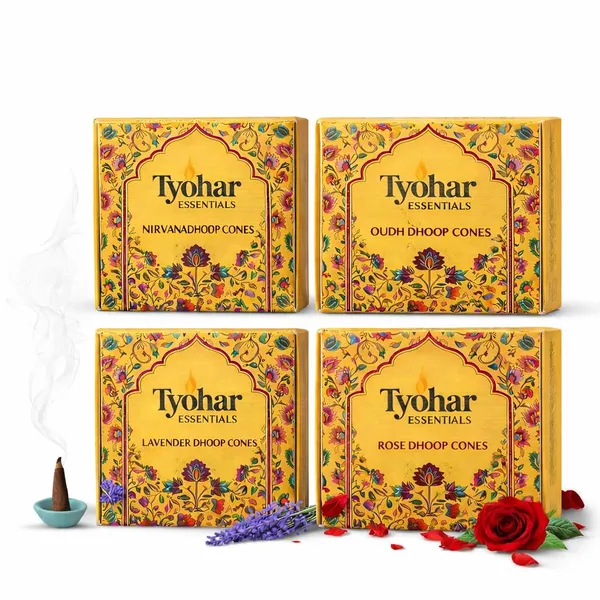 Pack_Of_4_Natural_Incense_Cones_Rose,_Nirvana,_Lavender,_Oudh_Special_Pack_Floral_Fragrances_I100%_Organic_Dhoop_Cones_Ichemical_&_Charcoal_Free_For_Pooja