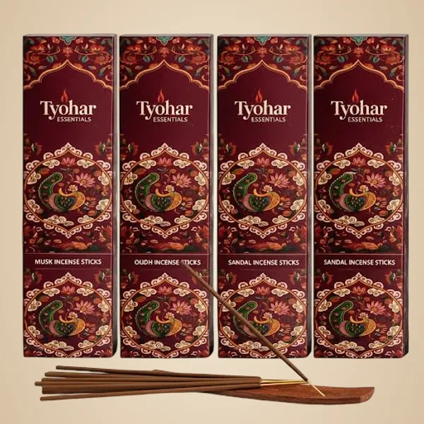 PACK_OF_4_Pure_Agarbatti_4_Natural_Fragrances_Silver_Musk,_Oudh,_Sandalwood,_Jasmine_Incense_Sticks_Combo_Pack_|_For_Pooja,_Meditation_&_Daily_Use_|_Long_Lasting_Freshness