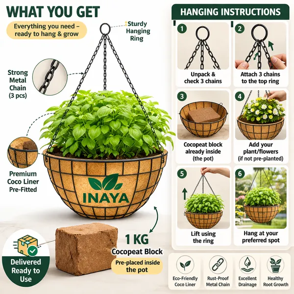 Hanging_Pot_10inch_with_1_kg_Cocopeat_block_