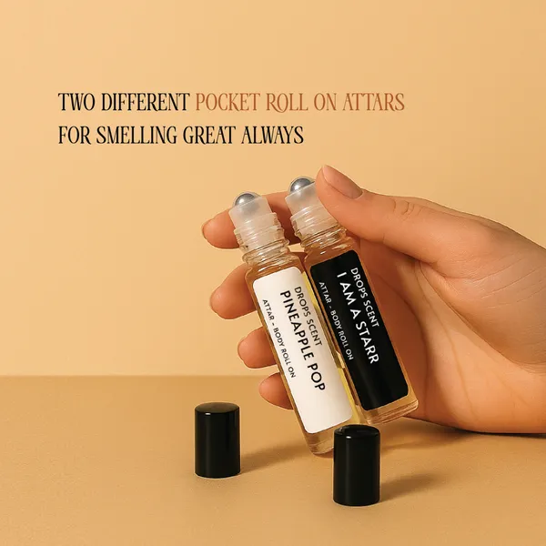 Roll-On_Attar_Set_|_2_x_5ml_Long-Lasting_Perfume_Oils_for_Men_&_Women_|_Fruity_Smokey_&_Oriental_Leather_|_100%_Perfume_Oil_|_Metal_Roll-On_Applicator_|_Unisex_Travel_Attar_Duo