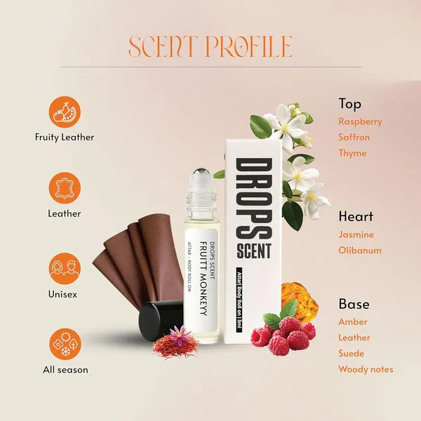 Fruitt_Monkeyy_100%_Perfume_Oil_Attar_5ML_|_Fruity_Leather_Unisex_Fragrance_|_Long_Lasting_Metal_Roll_On_Perfume_Oil_|_'Luxury_Gift_for_Men_&_Women