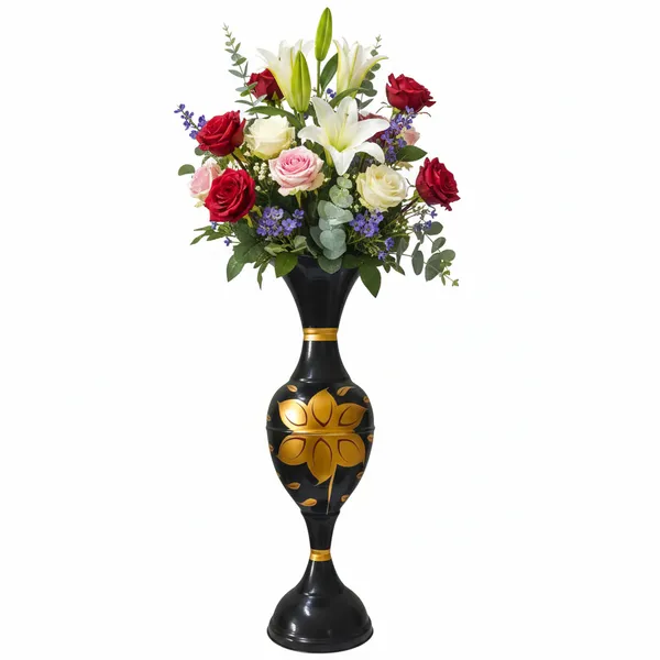 Black_Gold_Iron_Flower_Vase_For_Displaying_Fresh_Or_Artificial_Flowers