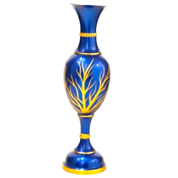 Blue_Gold_Iron_Flower_Vase_For_Displaying_Fresh_Or_Artificial_Flowers