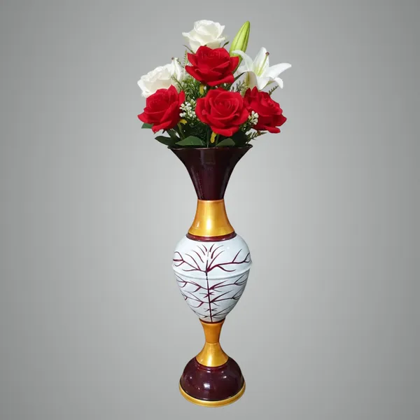 Brown_Gold_Iron_Flower_Vase_For_Displaying_Fresh_Or_Artificial_Flowers