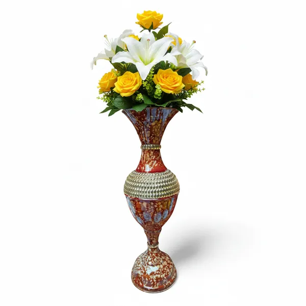 Brown_Iron_Flower_Vase_For_Displaying_Fresh_Or_Artificial_Flowers