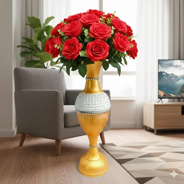 Golden_White_Iron_Flower_Vase_For_Displaying_Fresh_Or_Artificial_Flowers