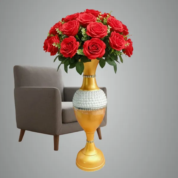 Golden_White_Iron_Flower_Vase_For_Displaying_Fresh_Or_Artificial_Flowers