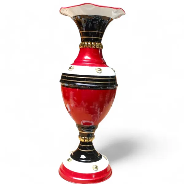Red_Black_Iron_Flower_Vase_For_Displaying_Fresh_Or_Artificial_Flowers