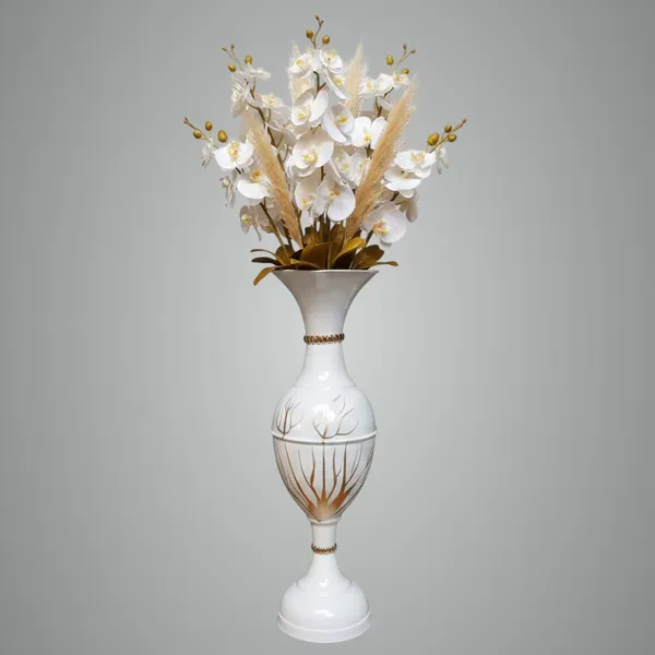 White_Gold_Iron_Flower_Vase_For_Displaying_Fresh_Or_Artificial_Flowers
