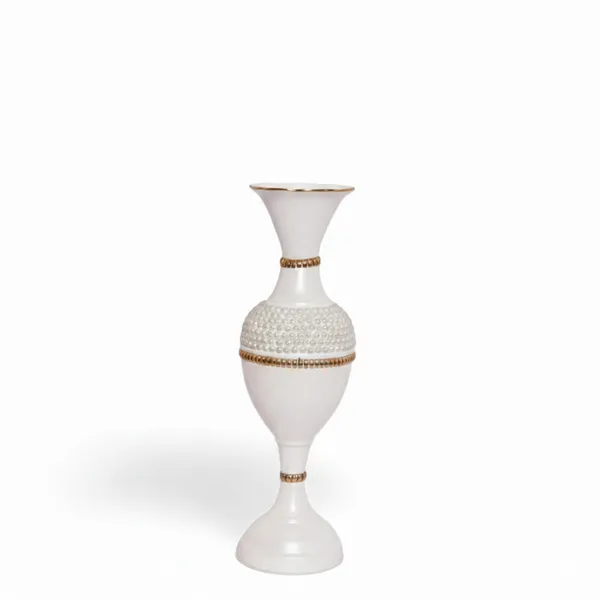White_Iron_Flower_Vase_For_Displaying_Fresh_Or_Artificial_Flowers