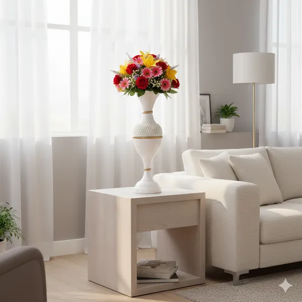 White_Iron_Flower_Vase_For_Displaying_Fresh_Or_Artificial_Flowers