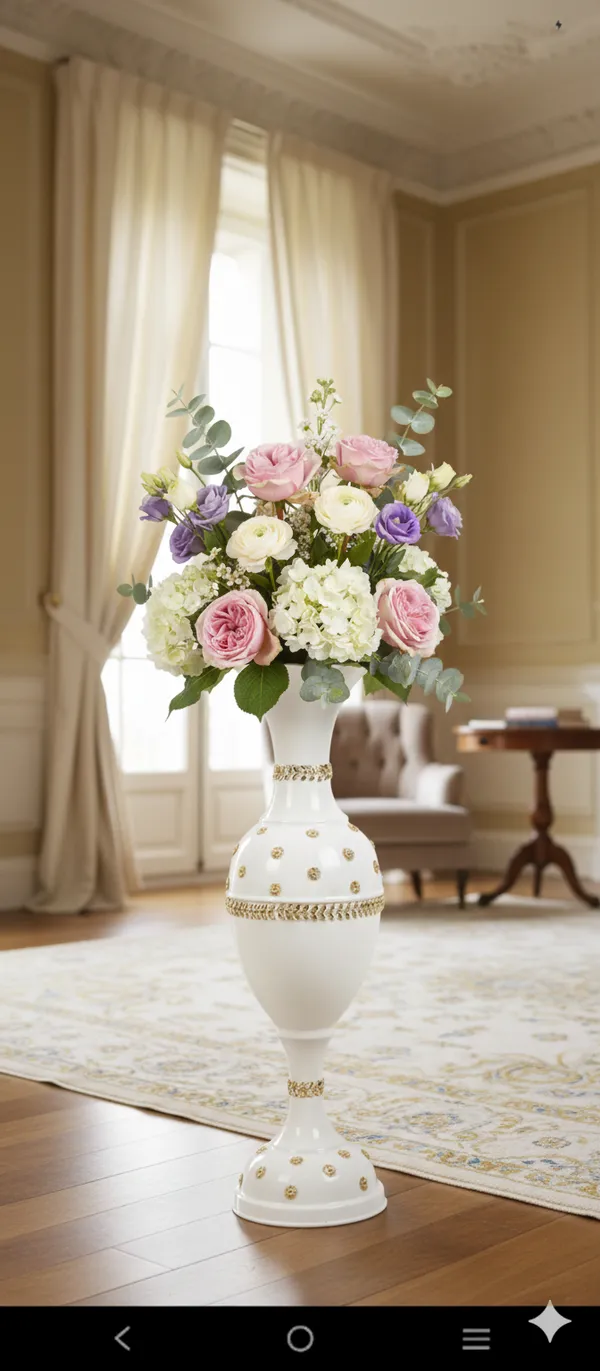 White_Gold_Iron_Flower_Vase_For_Displaying_Fresh_Or_Artificial_Flowers