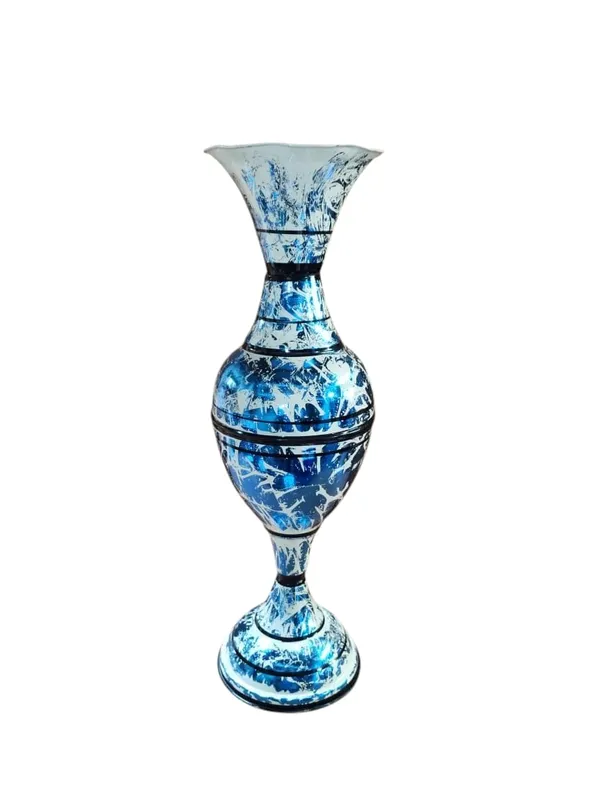 Blue_Iron_Flower_Vase_For_Displaying_Fresh_Or_Artificial_Flowers