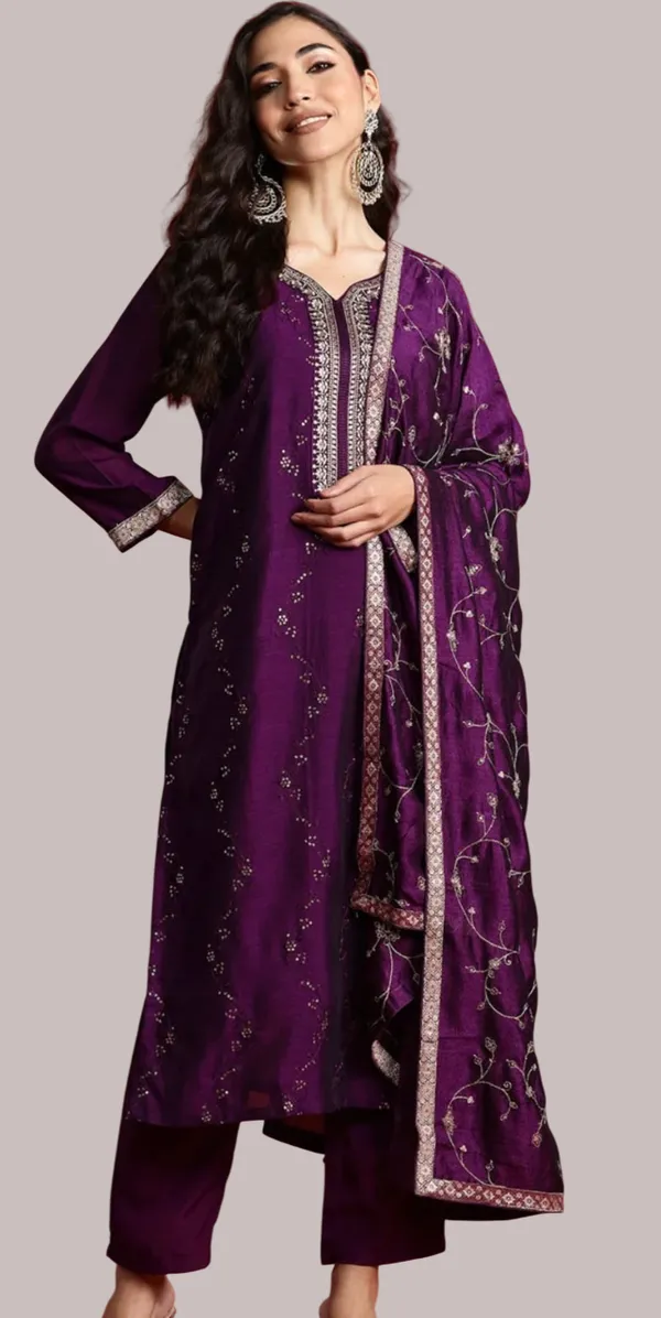 Purple_Designer_Kurti_Pant_With_Dupatta_For_Women