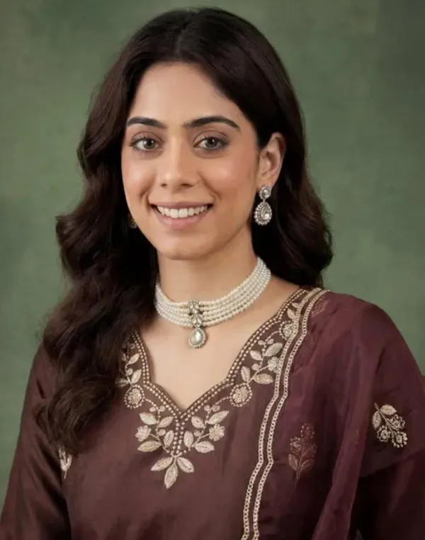 Brown_Designer_Kurti_Pant_With_Dupatta_For_Women