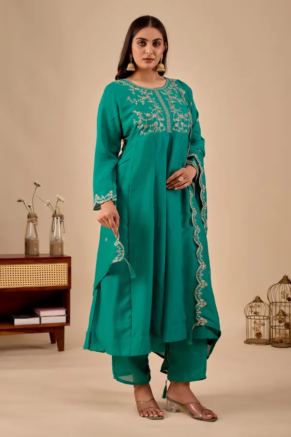 Rama_Designer_Anarkali_Kurti_Set_With_Dupatta_For_Women