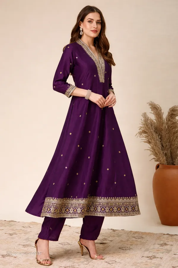 Purple_Designer_Anarkali_Kurti_Pant_With_Dupatta_For_Women