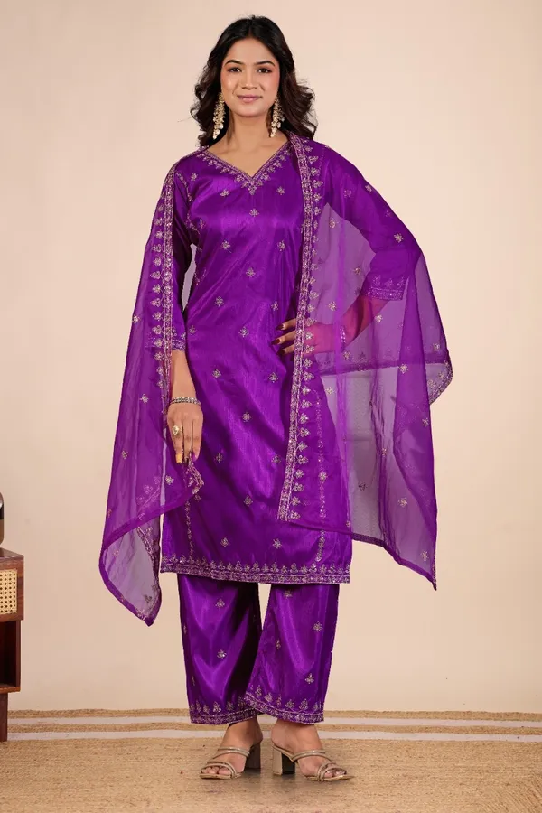 Purple_Designer_Kurti_Pant_With_Dupatta_For_Women