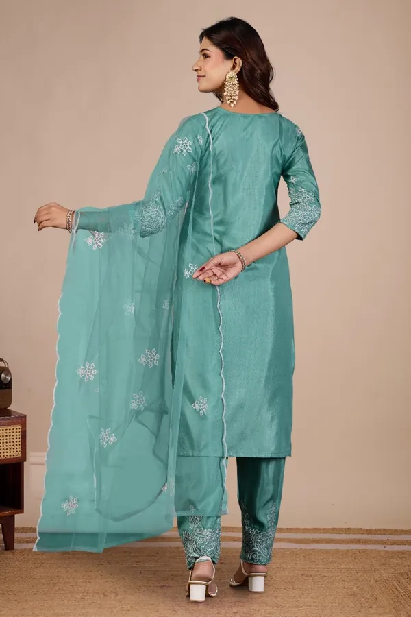 Blue_Designer_Kurti_Pant_With_Dupatta_For_Women