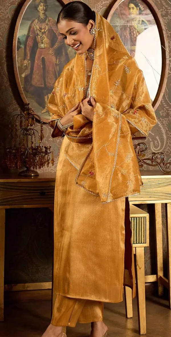 Yellow_Designer_Kurti_Pant_With_Dupatta_For_Women